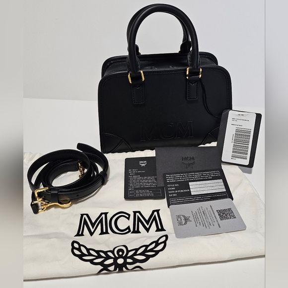 MCM Bags Mcm Aren Boston Mini Satchel Bag In Spanish Leather